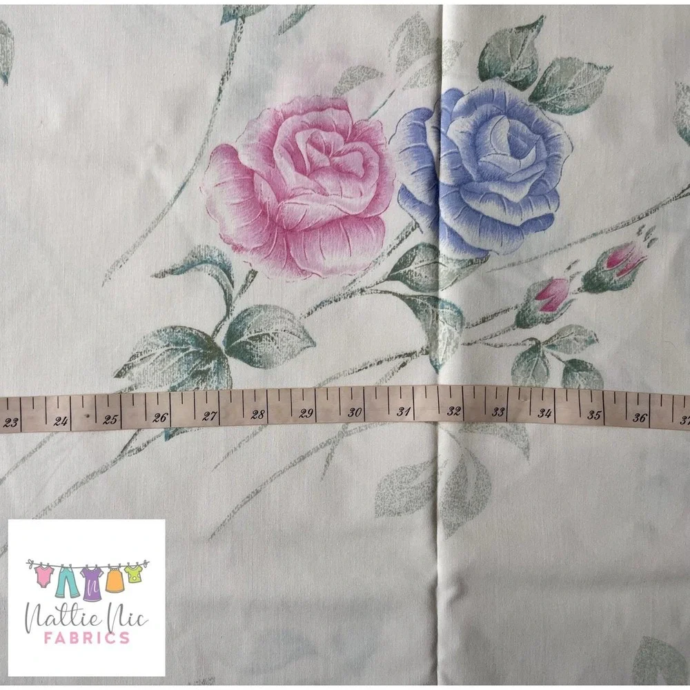 Vintage Full Size sheet set with 2 pillowcases pink and purple roses NWOT